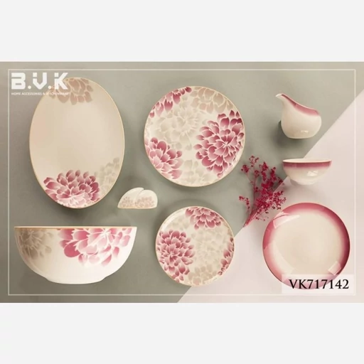 سرویس 29 پارچه 6 نفره بن چاینا بی وی کی مدل 717142 بی وی کی( BVK )