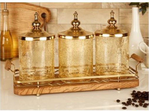 ست جا ادویه 4 پارچه بی وی کی کد 402601