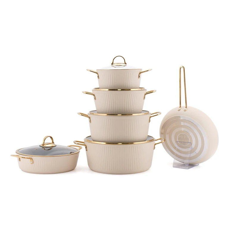 سرویس قابلمه و تابه گرانیتی 11 پارچه کی زد پی مدل آلما